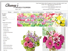 Tablet Screenshot of chaneysflorist.com